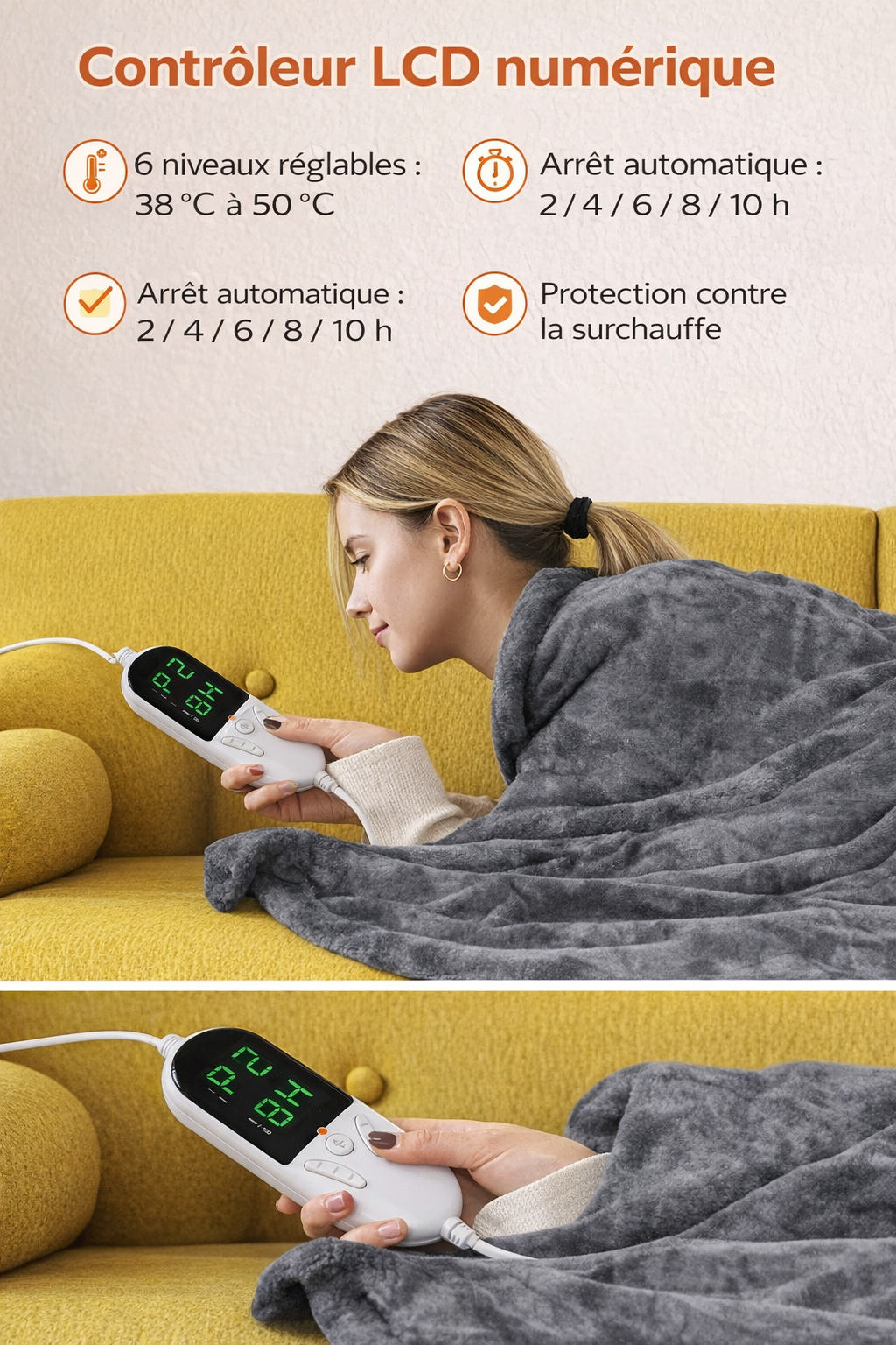 Couverture Epaisse chauffante 220V